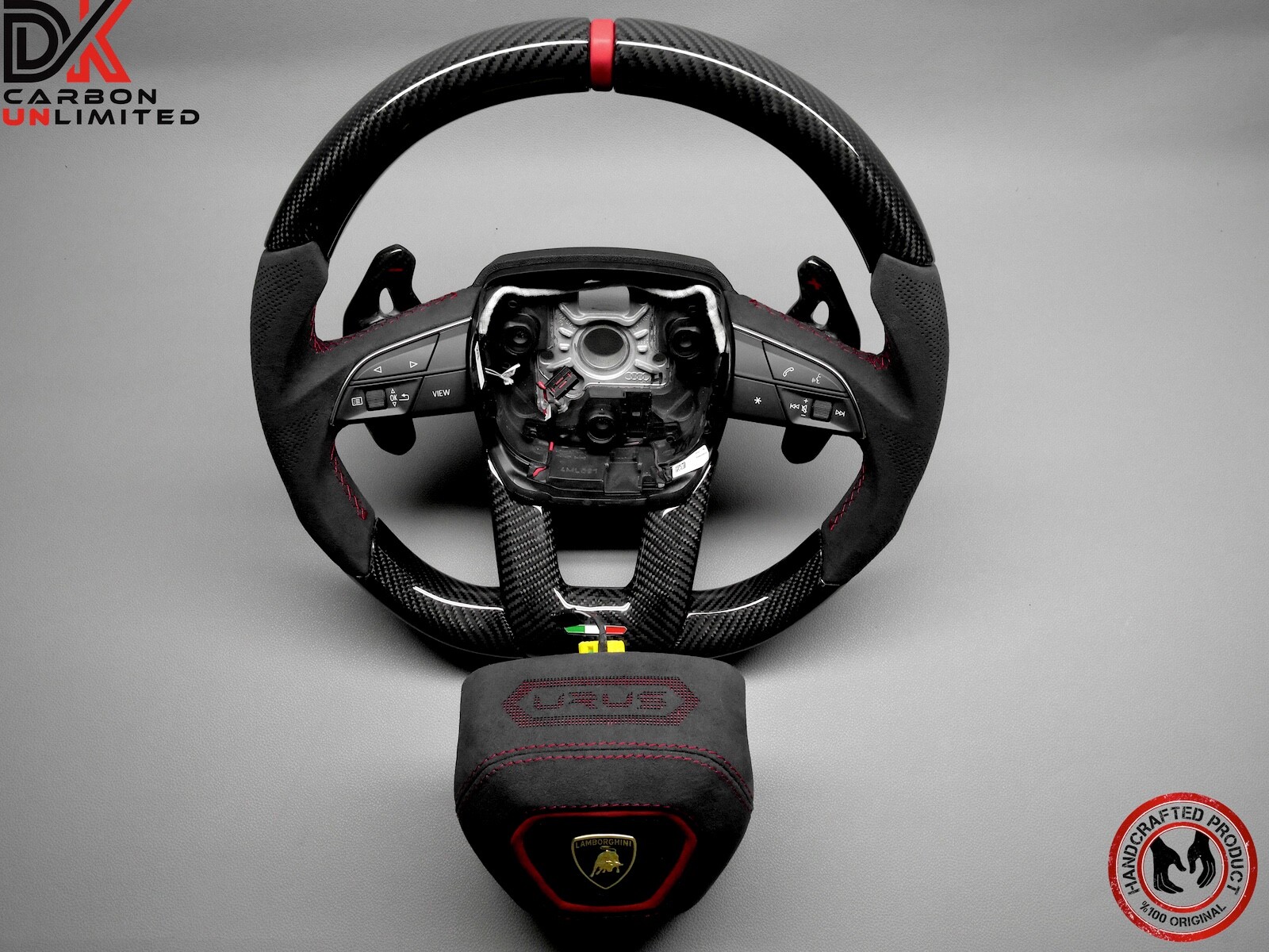 Lamborghini Urus Performante S Red Ring Alcantara Carbon Fiber Steering Wheel