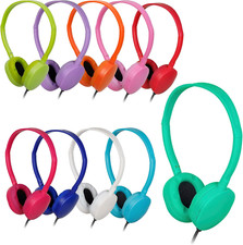 Classroom Kids Headphones Bulk 20 Pack Class Set of Headphones for Students