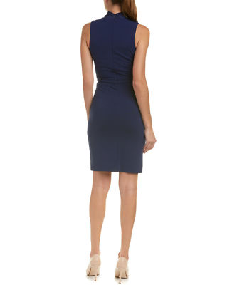 NEW NICOLE MILLER Artelier Silk-Blend Sheath DRESS Size $365