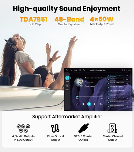 JOYING Big screen 10.1" Android13 Radio for Tacoma 2nd Gen with Physical Control - Bild 8 von 18