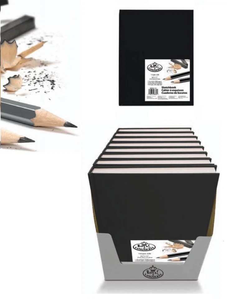 A4 A5 PREMIUM HARDBACK ARTIST SKETCHING DRAWING BOOK PADS 220 PAGES 110gsm PAPER - image 2 of 4
