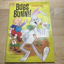 VTG Bugs Bunny Sticker Fun Book 1975 Missing 1 Sticker And Back Drawn