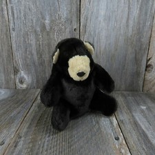 Vintage Black Bear Stuffed Animal Dakin Pillow Pets 1982 8 Inch Plush Clippings