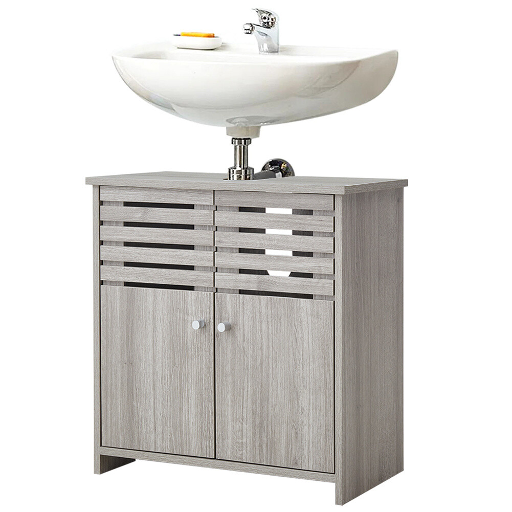 Grey Bathroom Under Sink Basin Storage Unit Cupboard Vanity