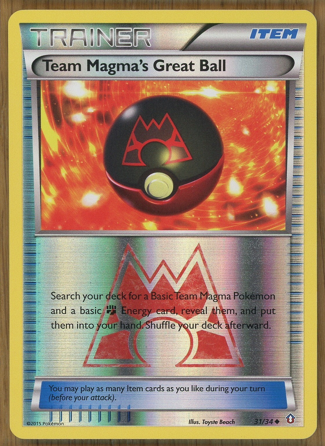 Team Magma's Great Ball 31/34 ~ Reverse Holo ~ Double Crisis ~ Near Mint!!