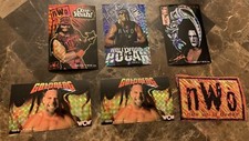 1998 NWO WCW Macho Man Hogan Sting Goldberg Vending Stickers Prism WWF