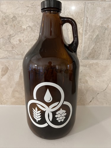 TRIPTYCHE Brewing Beer Growler Empty Bottle 64 FL OZ Glass Jug Savoy, Illinois - Picture 18 of 24