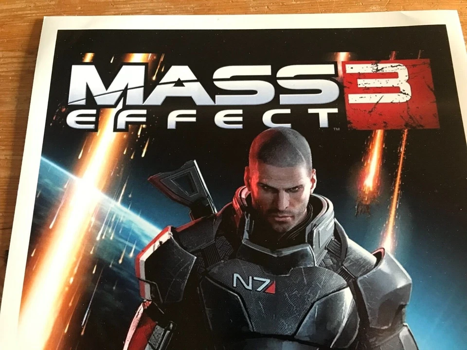 Mass Effect 3 Poster Lot Video Game 11" x 17" Posters Set of 4 Gamer Art - Image 3 of 4