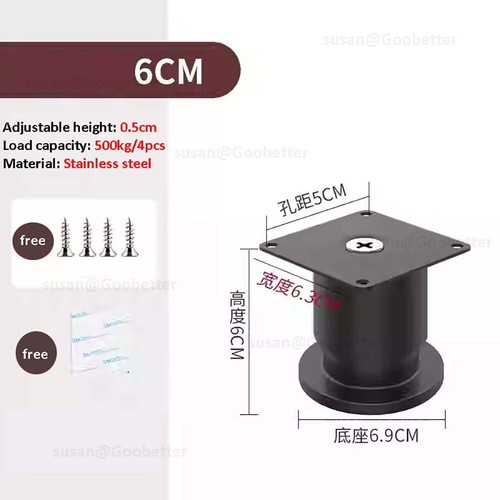 Möbelfüße höhenverstellbar EDELSTAHL Optik Sofafuß Küchenfuß Sockelfüße Bettfüße - Bild 16 von 32