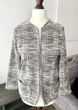 Max Studio Women’s Tweed Boucle Knit Short Jacket, Uk Size Xs