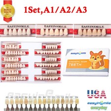 Dental Acrylic Resin Teeth ShadeA1/A2/A3 Prosthetic Tooth Full Set/Upper/ Lower