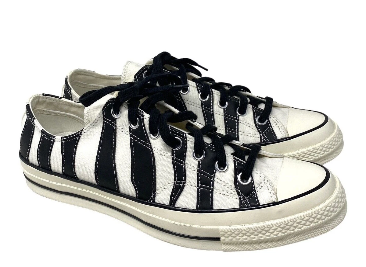 Converse Chuck 70 Sneakers Men s Size Egret Black Canvas Shoes Low