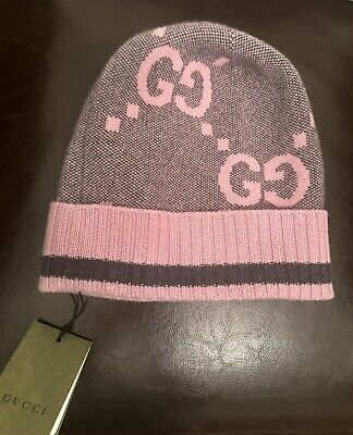 累積売上総額第1位【GUCCI★グッチ】CASHMERE KNIT HAT GUCCI GG Knit Cashmere Hat - Size M (Pink/Grey) | eBay
