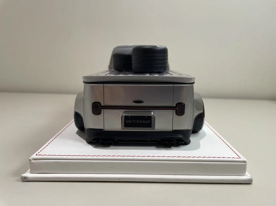 CRL 1:18 VW T1 pick up Silber Harz nicht öffnebar seltenes Automodell - Bild 4 von 4