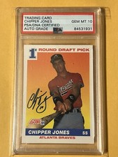 1991 Score #671 Chipper Jones RC Rookie Gem Mint PSA 10 10 Auto Autograph  