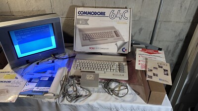 Commodore 64c C64 Retro Restored FULLY WORKING IN BOX READ Vintage Computer