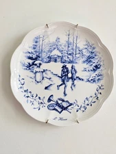 Vintage Lenox China Plate "L Hiver"   Luncheon Salad Dessert Plate