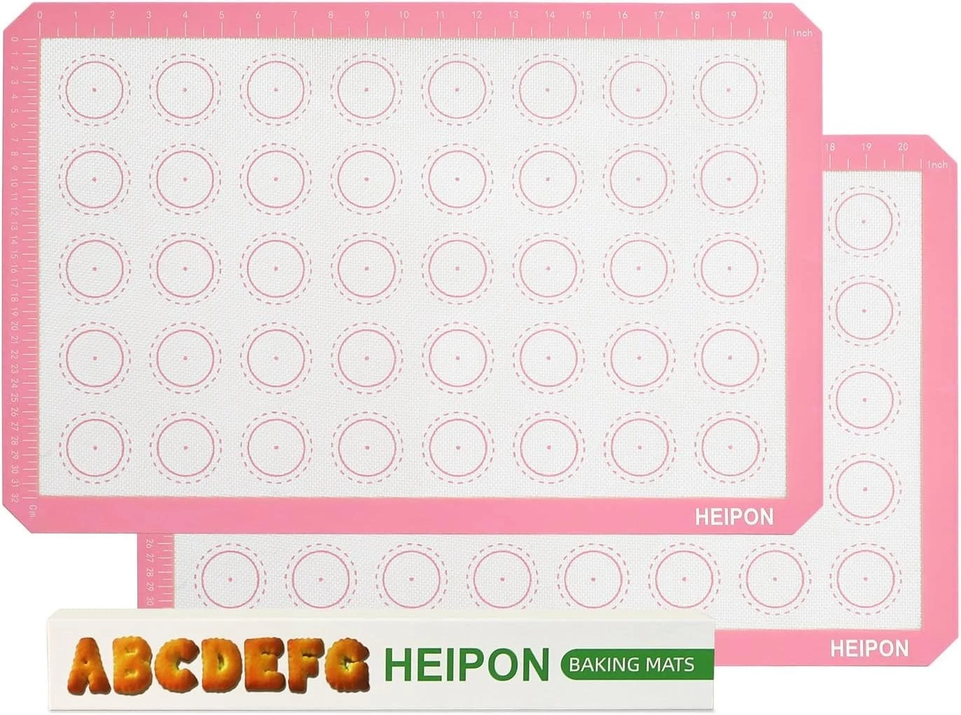 Macaron Silicone Baking Mats,22.44"Lx14.57"W,Two-Piece,Pastry Mats Rolling
Opens in a new window or