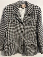 Woolrich Outdoor Wear Vintage Houndstooth Jacket Women s Medium Multicolor