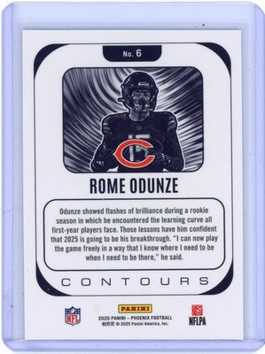 2025 Panini Phoenix - Contours Silver #6 Rome Odunze Bears | eBay