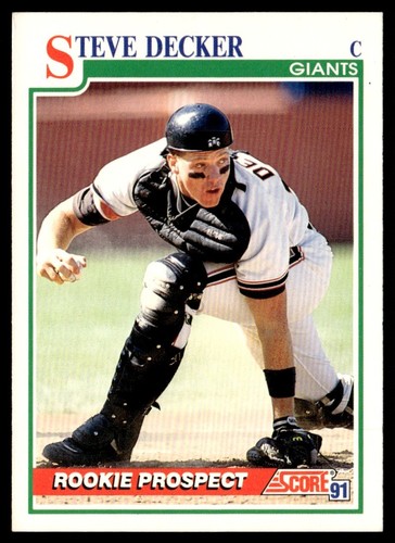 1991 Score Steve Decker Rookie San Francisco Giants #710