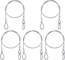 5 Pack Stage Light Safety Cable Stainless Steel Security Wire for Lighting, Lugg