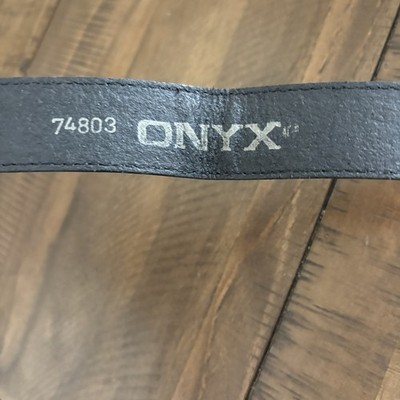 Men's Brighton ONYX Black Belt #74803 – Size 32– Top Grain Leather