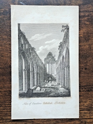 The Nave of Dunblane Cathedral - Antique Print - 1813 (Seller Ref v2)