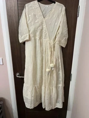 Damen Punjabi Anarkali Kurti Eid Navratri Garba Diwali - Bild 1 von 3