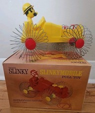 Vintage Original Slinky Slinkymobile Pull Toy In Box James Industries