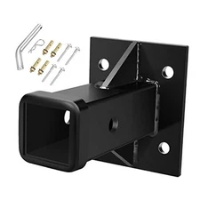  Hitch Wall Mount, Bolt-On Receiver Tube Adapter, 2 Inch Opening Hitch 