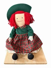 Madeline's Christmas 2000 Eden Green Velvet Plaid Dress Soft Plush Doll Retired