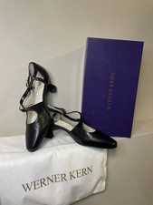 Werner Kern Ines 55 Black Leather 2  Heels US 6 UK 3.5 EU 36 Dance Shoes