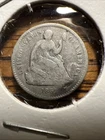 1861 Seated Liberty 90% Silver Half Dime Excellent Condition. Free Shipping Nice