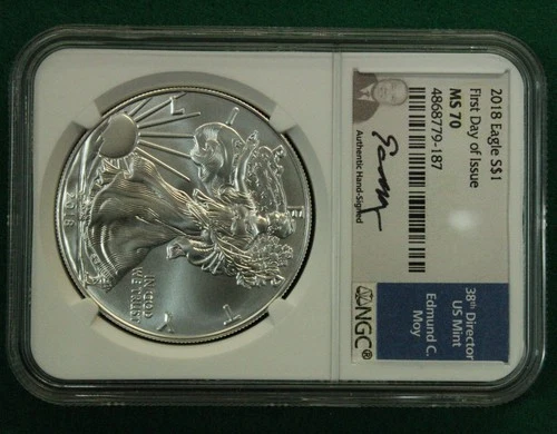 U.S. 2018 American Silver Eagle NGC MS 70 First Day of Issue