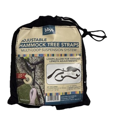 Bliss Hammocks Adjustable Hammock Tree Straps Multi-Loop Suspension System  
