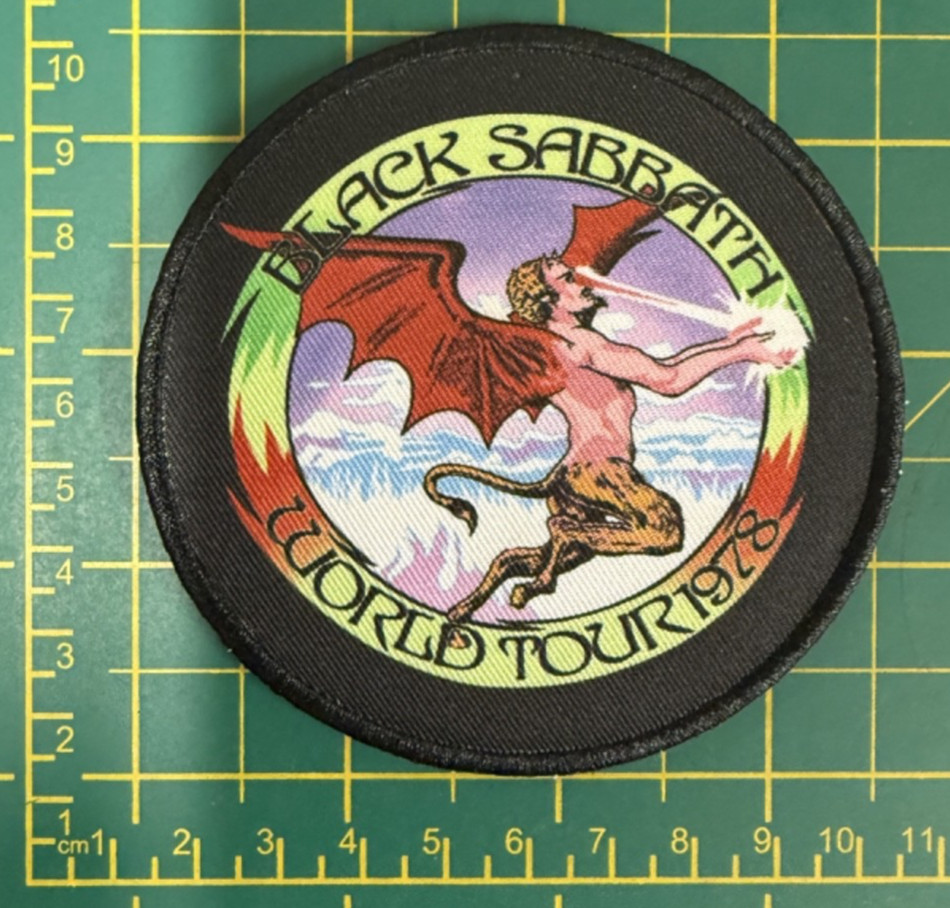 Black Sabbath World Tour 1978 Printed Sew Or Iron On Patch Officially Licensed