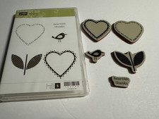 Hearts a Flutter Rubber Stamp Set Love Banner Valentine 129252