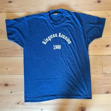 Vintage 1988 Kingston Reunion T-Shirt Size XL Single Stitch Screen Stars USA
