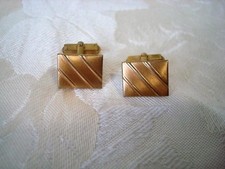 Vintage Gold Tone Swank Cuff Links KJ