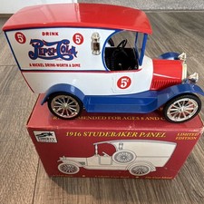 Pepsi 1916 Studebaker Panel Die-Cast Locking Coin Bank 1/25 Repro 1994
