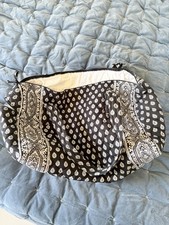 Les Olivades Black & White Provençal Print Weekend Bag Excellent Condition