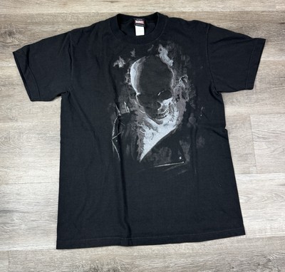Vintage Marvel Mad Engine Ghost Rider Black Tee Shirt Size Large 19X27