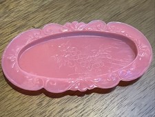 Vintage 1960s Barbie Pink Tea Set Serving Tray Platter Made In Hong Kong
