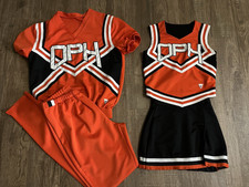 Couple 4 Pc Cheerleader Uniform Outfits Guy  Girl Top 36" Skirt 26 Costumes