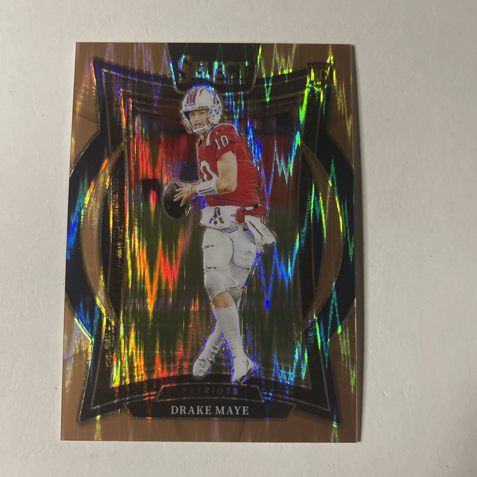 2024 Panini Select - Concourse Drake Maye #27 Copper Shock Prizm /299 (RC)