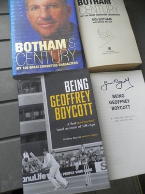 GEOFF BOYCOTT  *SIGNED* 'BEING GEOFFREY BOYCOTT / IAN BOTHAM CENTURY *SIGNED*