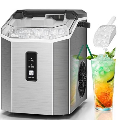 Antarctic Star Nugget Ice Makers Countertop with Self-Cleaning, 35lbs/24H, Porta