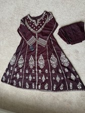 Embroidered Maroon Salwar Kameez for Women Traditional Outfit Set