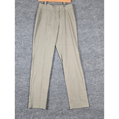 DOC & AMELIA by CINTAS Women's Flat Front Dress Pants Size 4 Tan Plaid